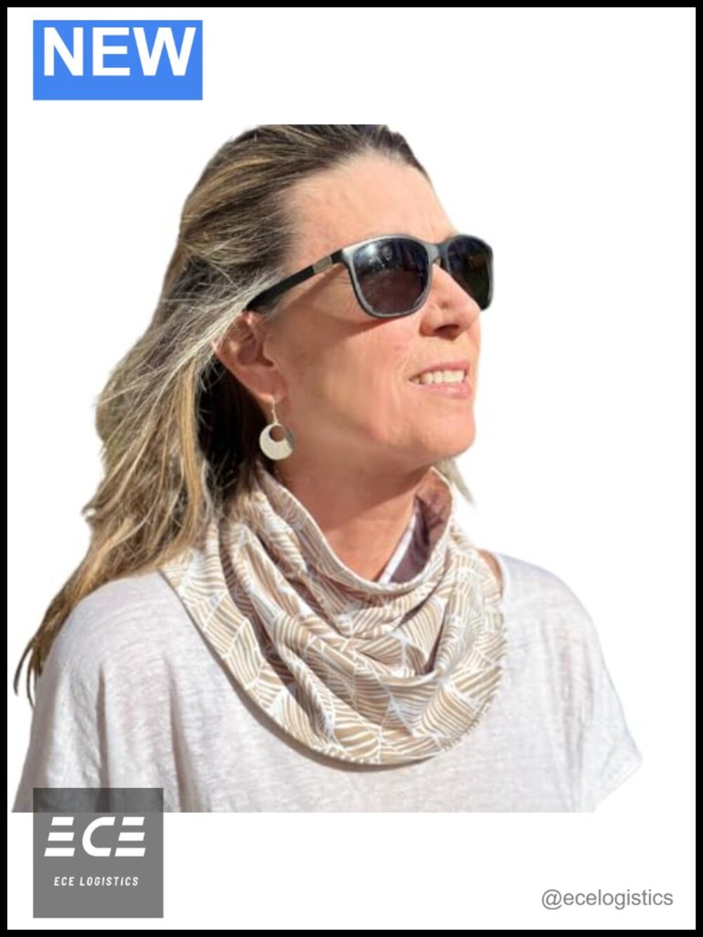 UPF 50+ Sun Protective Wrap Reversible Neck Gaiter Lightweight Scarf